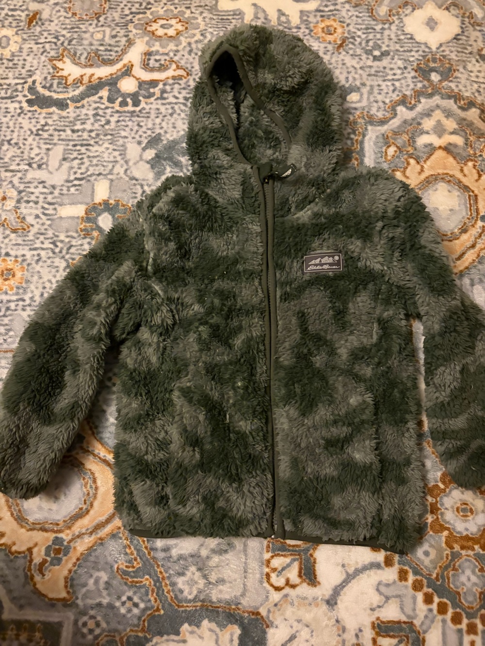 Eddie Bauer Olive Green Plush Kids Jacket - Sherpa Fleece